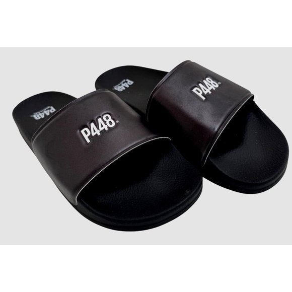 P448 Slides Water Resistant Size US 7/ EU 40 Black Sandals NWOB Unisex - Picture 4 of 8